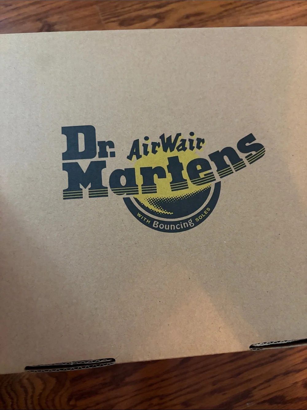 Dr. Martens Black Velcro Sandals with Yellow Stitching